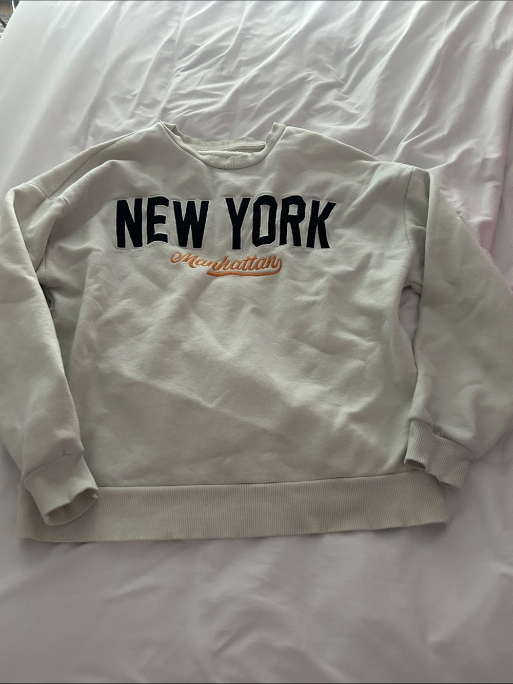 New York Manhattan Crewneck Sweater - Cream